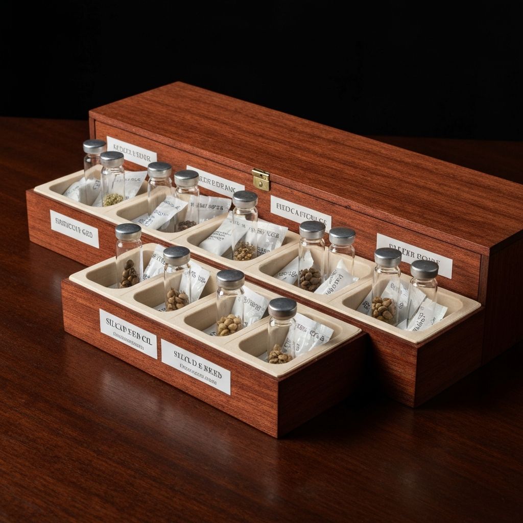 Organized seed storage representing genetic preservation